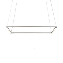 Koncept Inc Hawaii ZBP-24-S-SW-SIL-CNP - Z-Bar Pendant Medium Square, Soft Warm, Silver, 26" x 26"