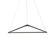 Koncept Inc Hawaii ZBP-24-T-SW-MTB-CNP - Z-Bar Pendant Medium Triangle, Soft Warm, Matte Black, 26" x 23"