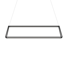 Koncept Inc Hawaii ZBP-54-RR-SW-MTB-CNP - Z-Bar Pendant Rise Large Rectangle, Soft Warm, Matte Black, 56" x 14" x 12"