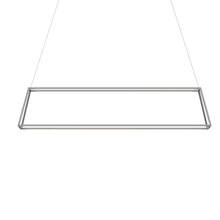 Koncept Inc Hawaii ZBP-54-RR-SW-SIL-CNP - Z-Bar Pendant Rise Large Rectangle, Soft Warm, Silver, 56" x 14" x 12"