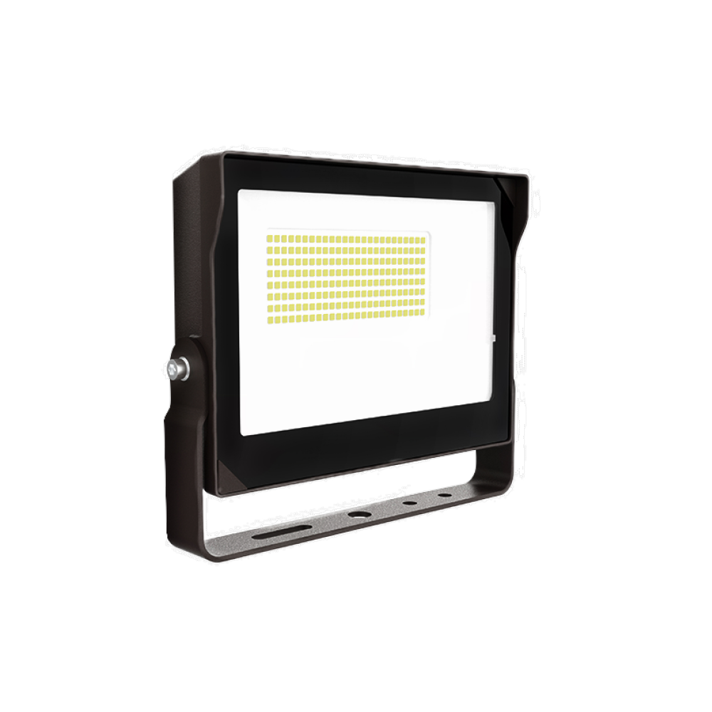 150-Watt Equivalent Integrated LED Outdoor Bronze Flood Light, 4500 Lumens, 4000K Bright white light