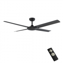 Medinah Power 106-00000019-1 - Laritza Outdoor Ceiling Fan with Light and Remote, 56 inch, Matte Black