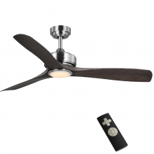 Medinah Power 107-00000006-1 - Bayshire 60 inch Indoor/Outdoor Ceiling Fan with LED Light and Remote, Dark Driftwood Blades