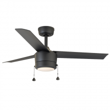 Medinah Power 106-00000014-1 - Tritour 52 inch Ceiling Fan with Pull Chain, Builder Series, Matte Black