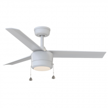 Medinah Power 106-00000015-1 - Tritour 52 inch Ceiling Fan with Pull Chain, Builder Series, Matte White