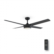 Medinah Power 106-00000021-1 - Laritza Outdoor Ceiling Fan with Light and Remote, 56 inch, Matte Black