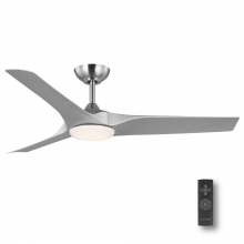 Medinah Power 106-00000006-1 - Gossamer 60 inch Ceiling Fan Indoor Fan with LED Light Kit and Remote, Silver Blades