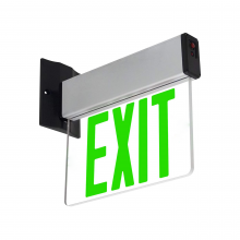 Medinah Power 102-12600009-1 - LED Emergency Edge-Lit Exit Sign, 90 Min Backup, Damp Rated, GREEN Letters, UL Listed, 120/277VAC, A