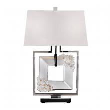 Schonbek Forever SJ2330-RRE702R - Eva 2 Light 120V Table Lamp in Polished Chrome with Clear Radiance Crystal and Red Rope