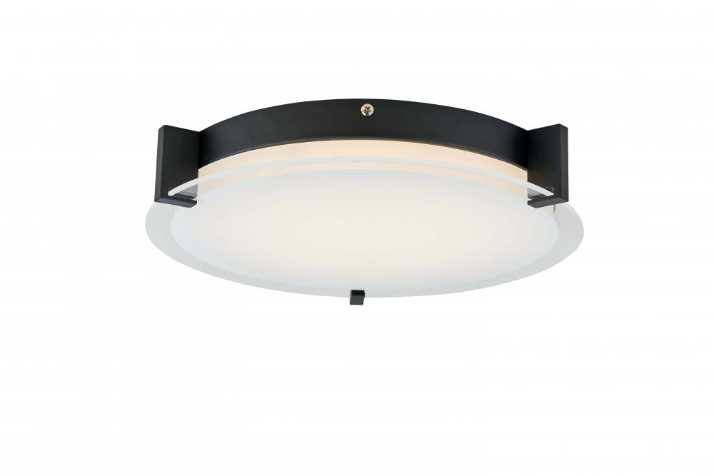 Flat Round Glass Low Profile Flushmount