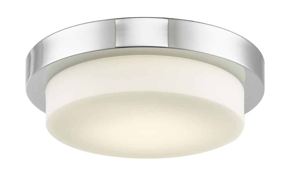 11" Stepped Opal Glass Flushmount with High Output Dimmable LED