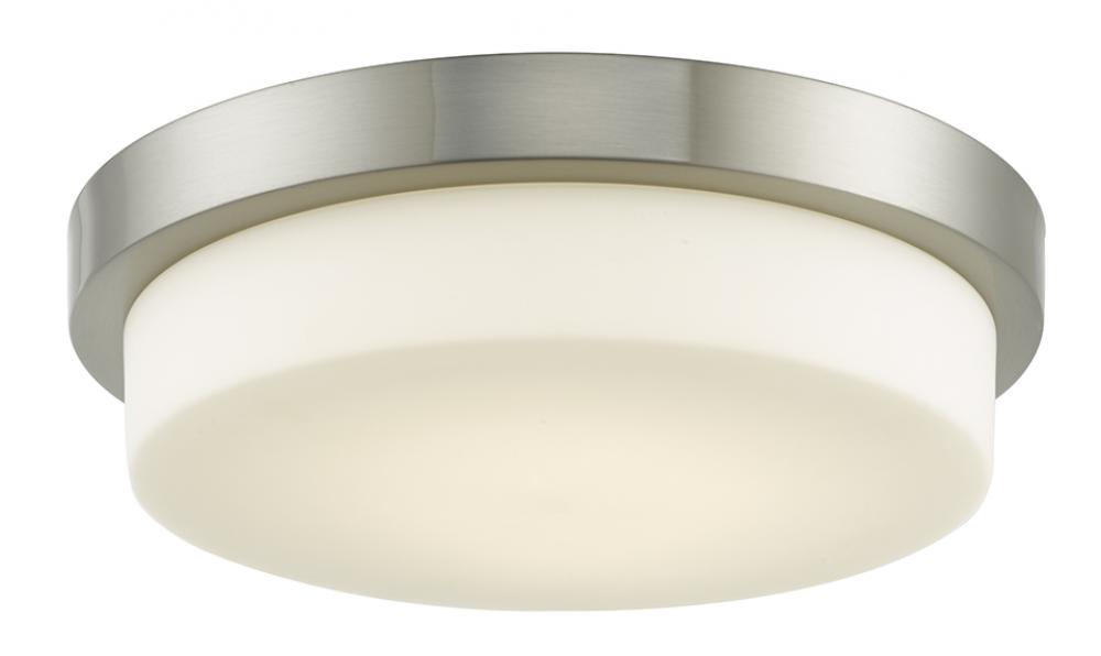 13" Stepped Opal Glass Flushmount with High Output Dimmable LED