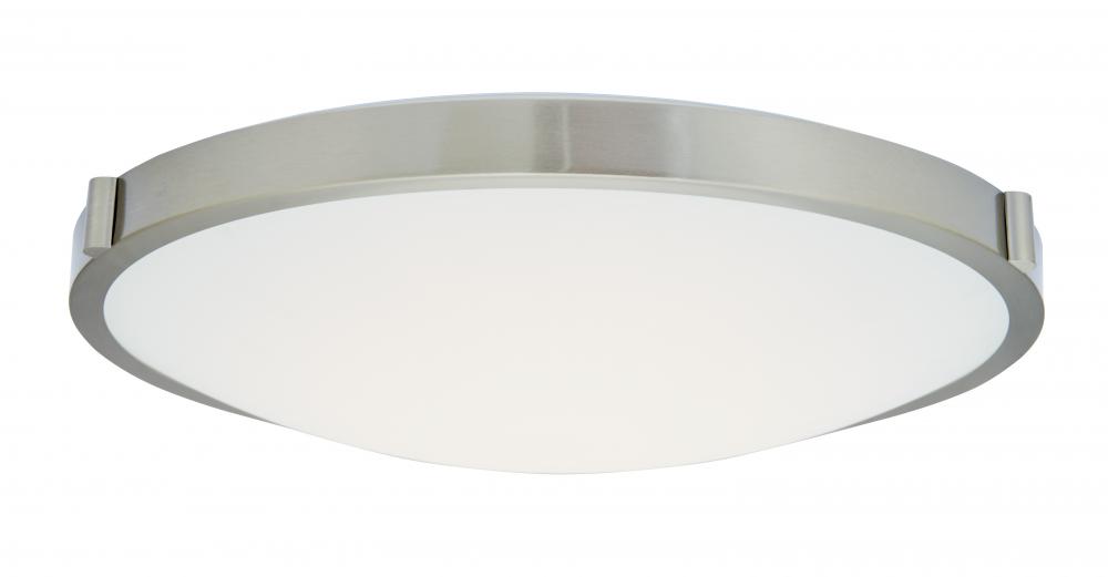 20" Low Profile Frosted Glass Flushmount with High Output Dimmable LED