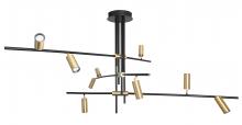 Abra Lighting 10051PN-MB.GLD-Spartan - 9-Light Cylinder Spotlight Pendant