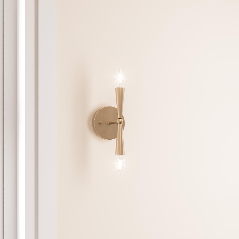 Mizu 2 Light Wall Sconce - Gold (50 pack)