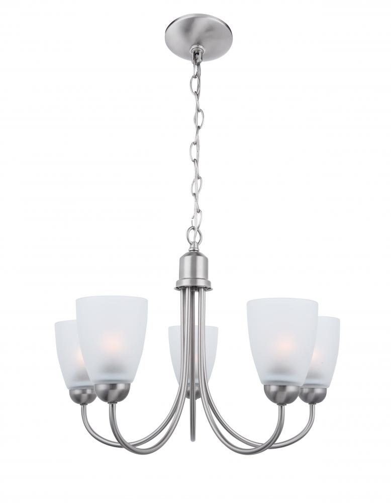 Nell 5 - Light Shaded Classic / Traditional Ceiling Chandelier (100 pack)