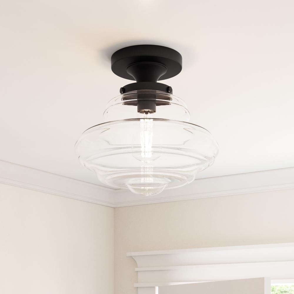 Solaria - 1 Light Semi Flush - Dark Brown (50 pack)