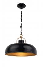 Brio Lighting AM101BLK - Ambert 1 Light Rustic Metal Pendant (100 pack)