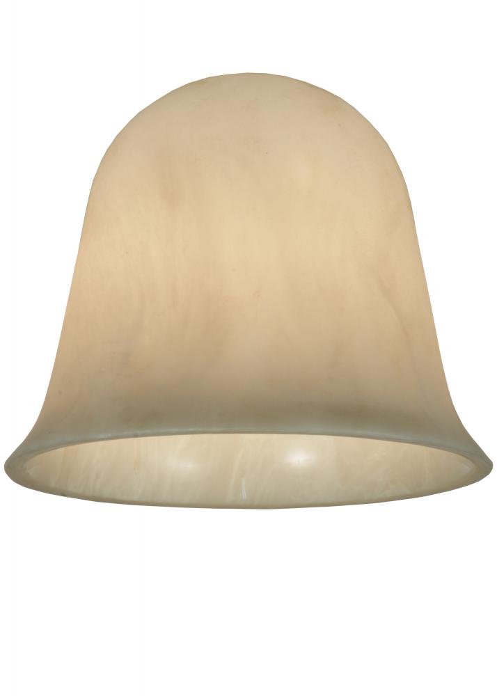 6.25"W X 5"H X .25"TK Ida Bell White Swirl Acrylic Shade