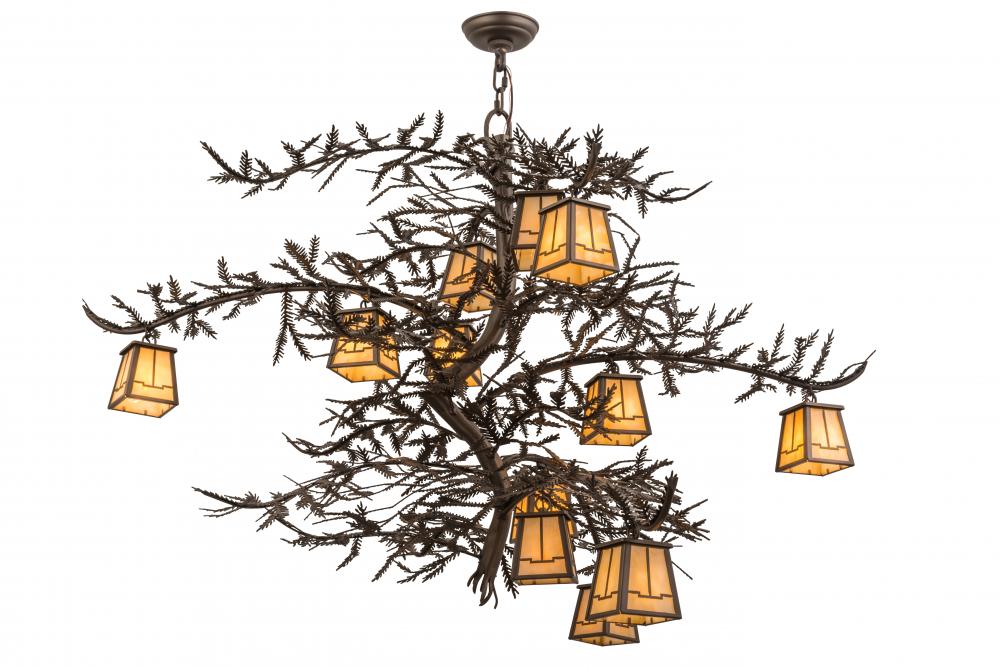 52" Wide Pine Branch Valley View 12 Light Chandelier