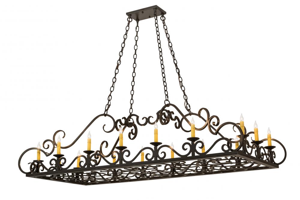 66"L Carlotta 16 LT Oblong Chandelier