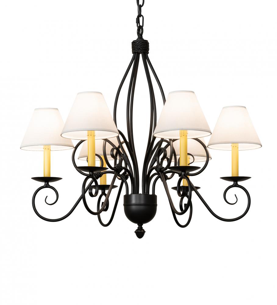 32" Wide Squire 6 Light Chandelier