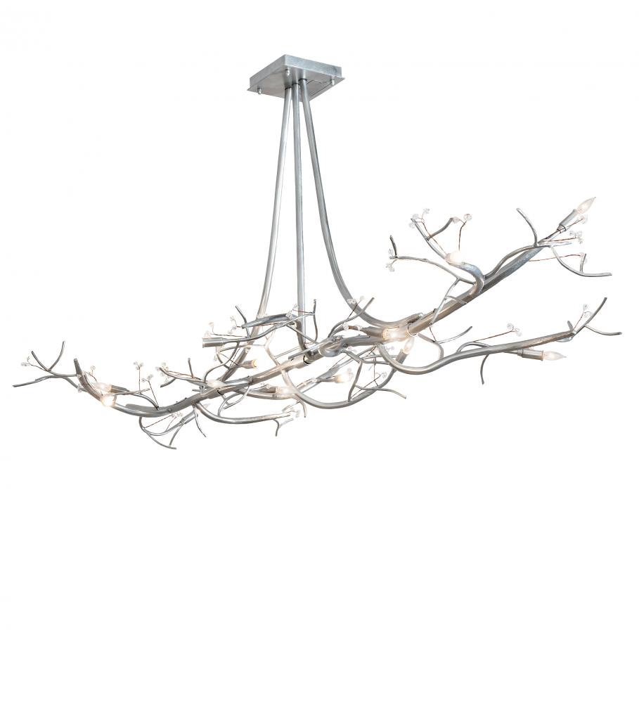 72" Long Winter Solstice Budding 12 Light Oblong Chandelier