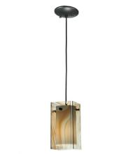 Meyda Green 111347 - 5"Sq Metro Cognac Swirl Quadrato Mini Pendant