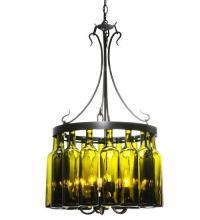 Meyda Green 114514 - 19"W Tuscan Vineyard Villa 16 Wine Bottle Chandelier