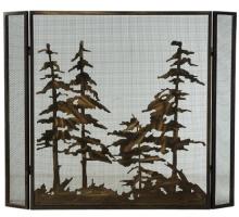 Meyda Green 124964 - 51" Wide X 40.5" High Tall Pines Fireplace Screen