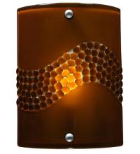 Meyda Green 133700 - 8.25"W Metro Fusion Amber Pietre Wall Sconce