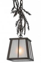 Meyda Green 145309 - 5.5"Sq Pine Branch Mini Pendant