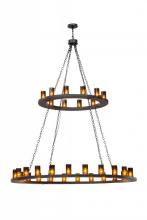 Meyda Green 151692 - 72"W Loxley 36 LT Two Tier Chandelier