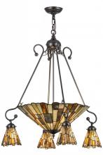 Meyda Green 156009 - 30"W Delta Jadestone 5 LT Chandelier