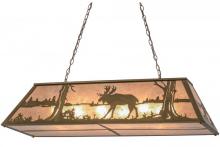 Meyda Green 159030 - 48"L Moose at Lake Oblong Pendant