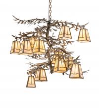 Meyda Green 232763 - 55" Long Pine Branch Valley View 12 Light Chandelier