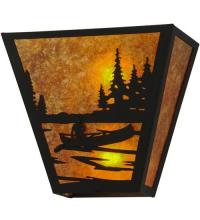 Meyda Green 23941 - 13"W Canoe At Lake Wall Sconce