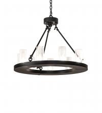 Meyda Green 245878 - 30" Wide Loxley 9 Light Chandelier