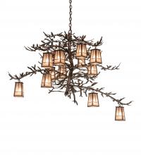 Meyda Green 251446 - 52" Wide Pine Branch Valley View 12 Light Chandelier