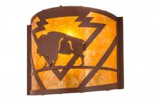 Meyda Green 81571 - 12" Wide Lone Buffalo Wall Sconce