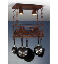 Meyda Green 82884 - 24"L Fly Fishing Creek Pot Rack