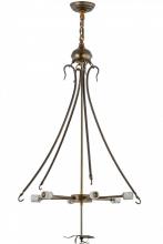 Meyda Green 98896 - 40" Wide Antique Copper 6 LT Inverted Pendant Hardware