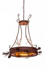 Meyda Green 99449 - 34"W Woodland Pine Inverted Pendant