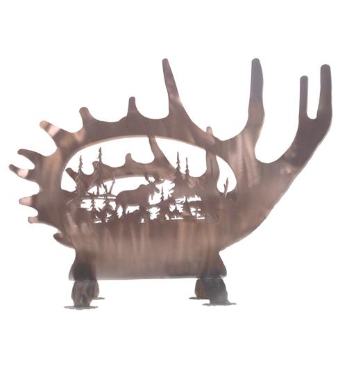 24"W Moose Antler Log Holder