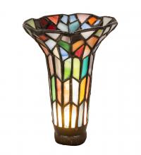 Meyda Black 10224 - 4" Wide X 6" High Stained Glass Pond Lily Shade