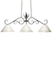 Meyda Black 115618 - 48" Long Bristol 3 Light Pendant