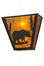 Meyda Black 116311 - 13"W Bear Creek Right Wall Sconce