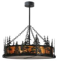 Meyda Black 116636 - 36"Wide Tall Pines Inverted Pendant