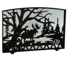 Meyda Black 131936 - 48" Wide X 33" High Moose Creek Fireplace Screen