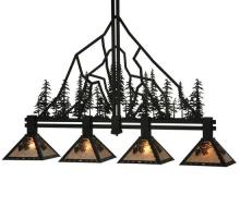 Meyda Black 132767 - 60" Long Tall Pines 4 Light Island Pendant